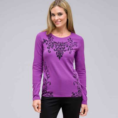 Long Sleeve Crew Neck Top