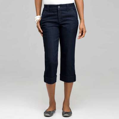 5 Pocket Cuffed Capri (Plus)